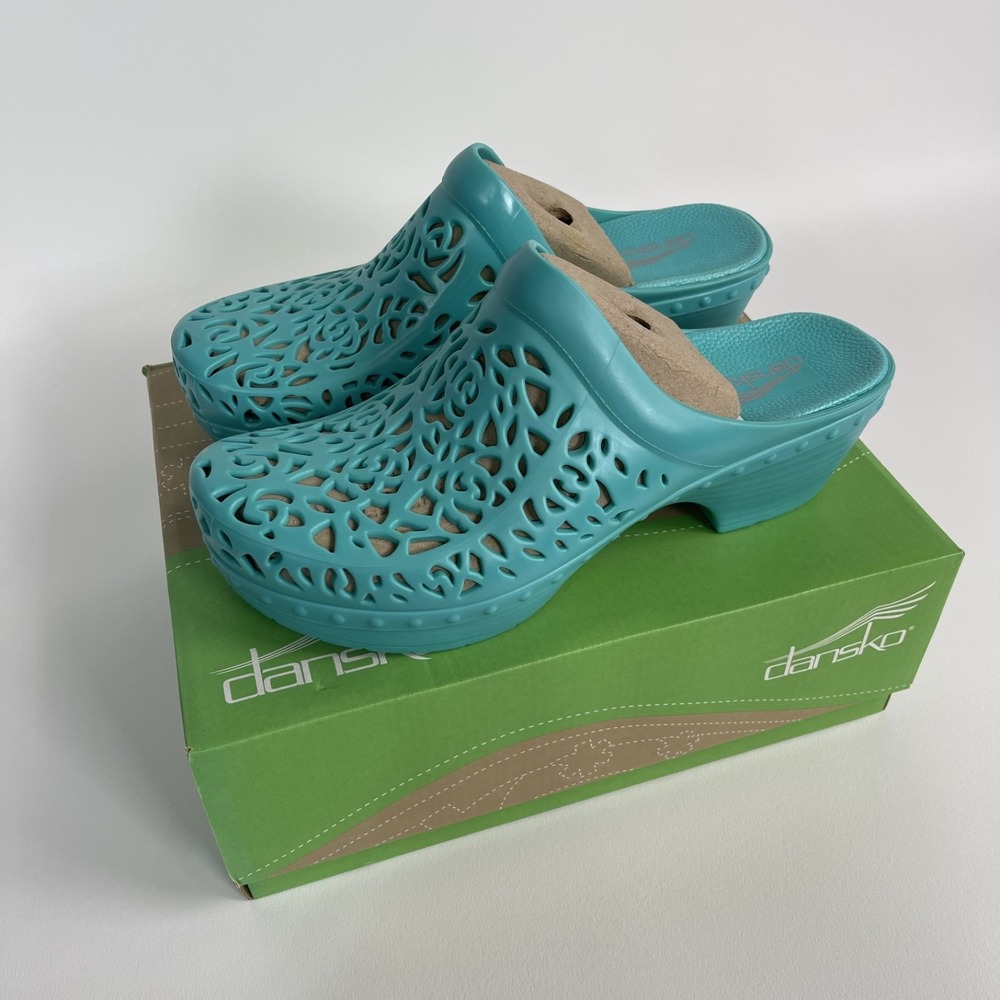 Dansko Pippa Molded Clog Shoe Open Back Thermoplastic Teal EU 41 (US 10.5-11)